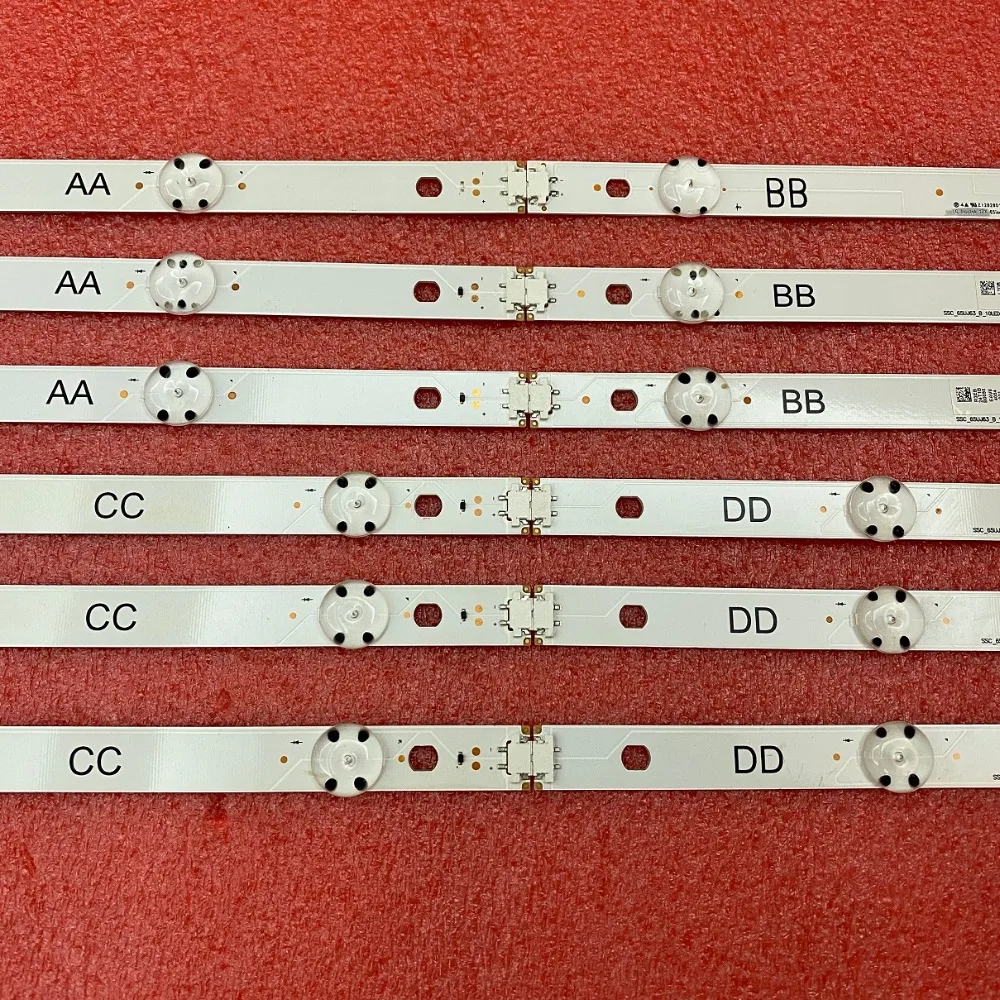 12 PCS/set LED Backlight Strip for TV 65UJ634V 65UJ6300 65UJ630V 65UJ5500 65UK6100 65UJ63_UHD_A B C D NC650DGEAAFX7 EAV64054301