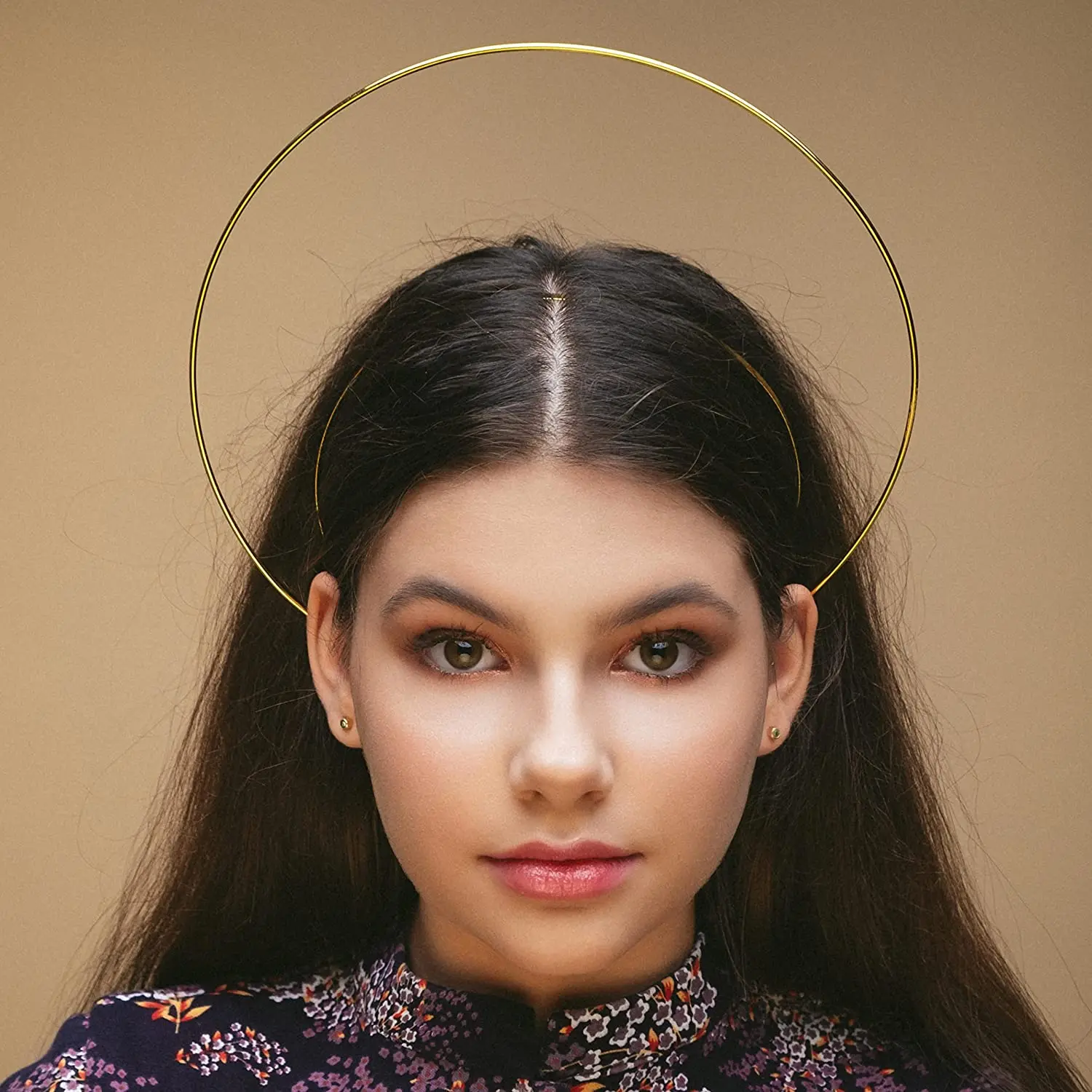 Women Girls Angel Bridal Silvery Gold Halo Headband Goddess Crown Photoshoot Hair Band Wedding Accessory