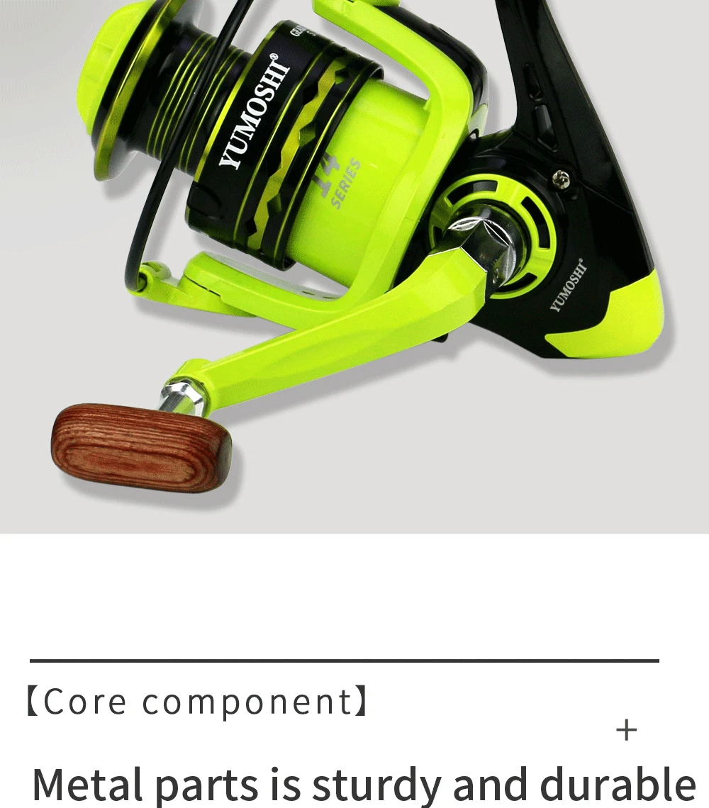 2000-7000 Saltwater Spinning Fishing Reel 5.2:1 High Speed Carp Fishing Coil Metal Magnetic Brake System Ultralight Fishing