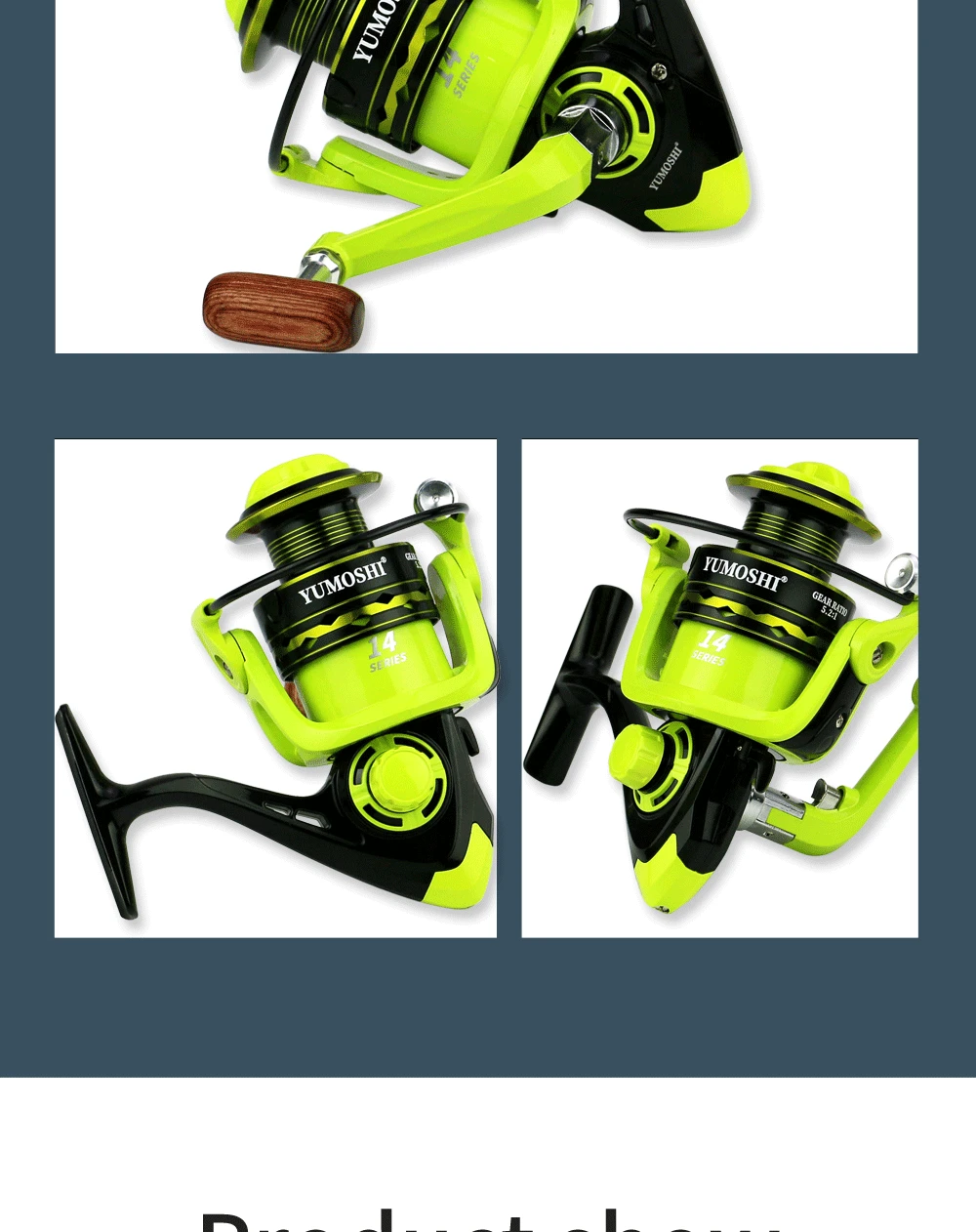 2000-7000 Saltwater Spinning Fishing Reel 5.2:1 High Speed Carp Fishing Coil Metal Magnetic Brake System Ultralight Fishing