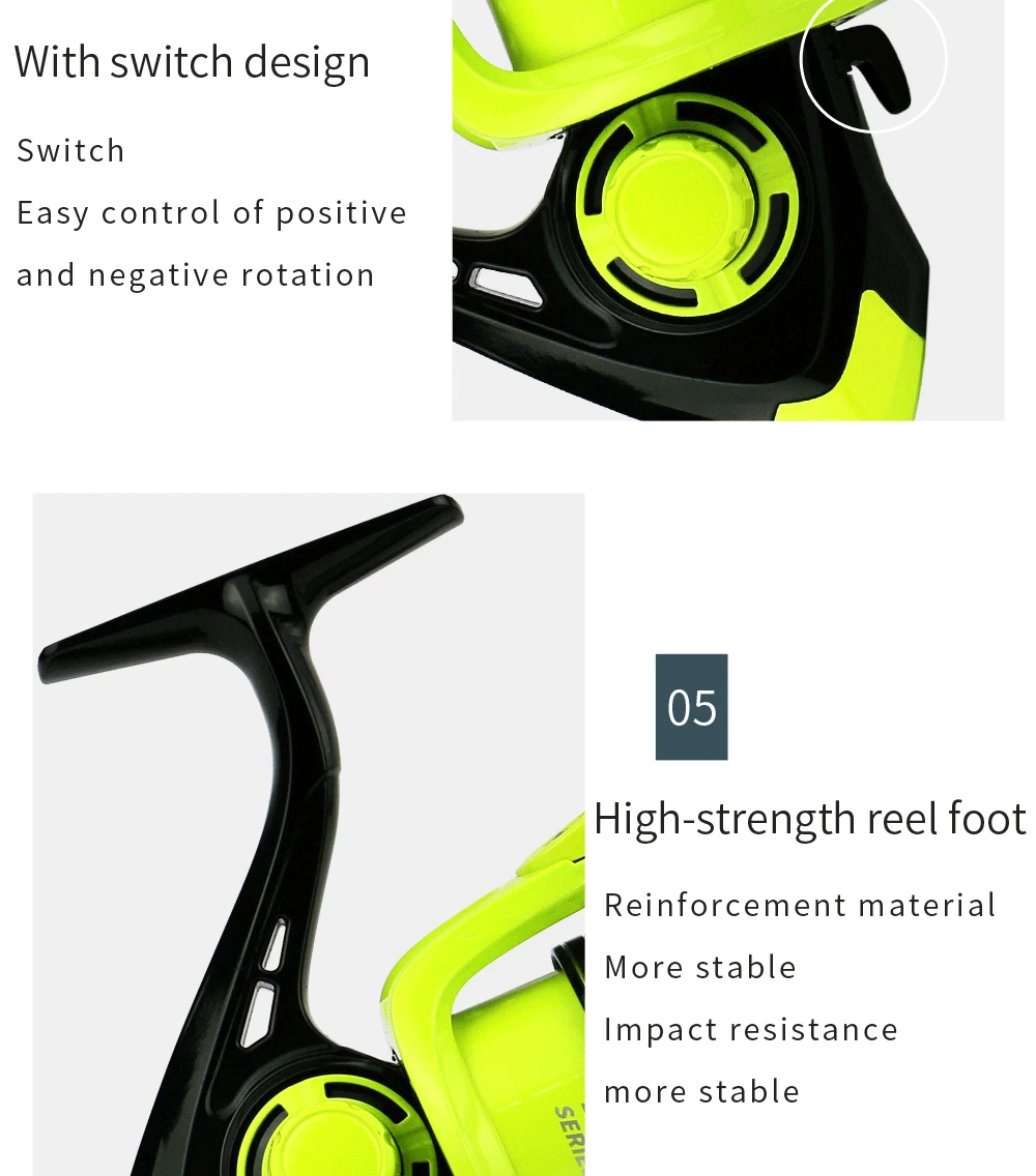 2000-7000 Saltwater Spinning Fishing Reel 5.2:1 High Speed Carp Fishing Coil Metal Magnetic Brake System Ultralight Fishing