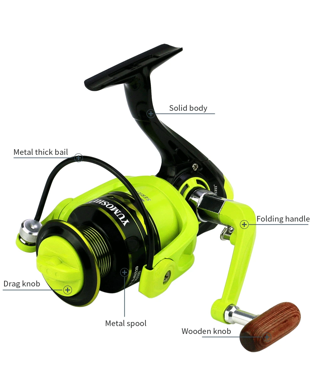 2000-7000 Saltwater Spinning Fishing Reel 5.2:1 High Speed Carp Fishing Coil Metal Magnetic Brake System Ultralight Fishing