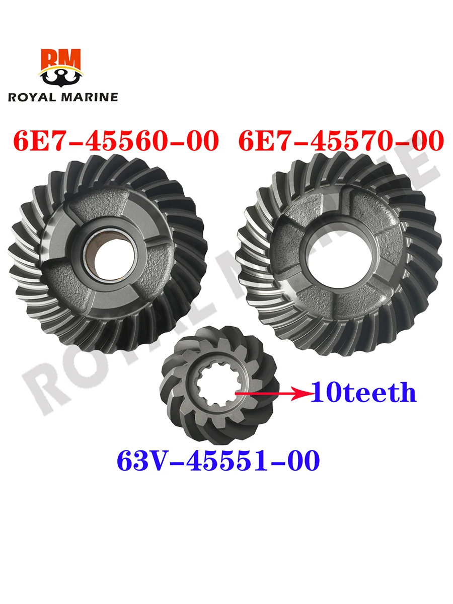 Gear Kit For Yamaha 4 Stroke 15HP F15 Outboard Motor 6E7-45560-01 63V-45551-00 6E7-45571-00 Boat Engine Parts