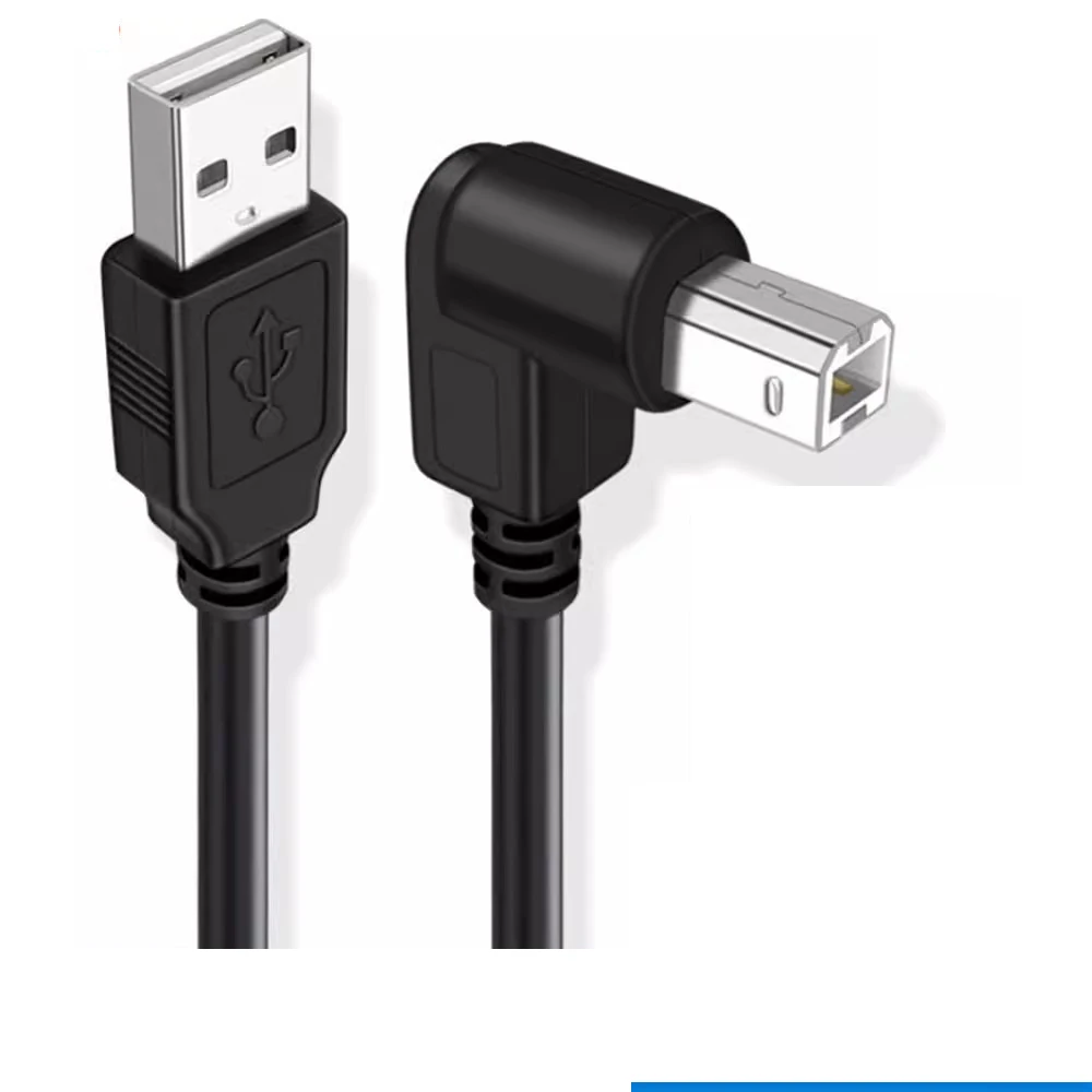Type A Male to Type B Male 90 degree Up & Down & Left & Right Angled USB 2.0 Printer Scanner Cable 30cm 50cm 1m 150cm 1ft 5 feet