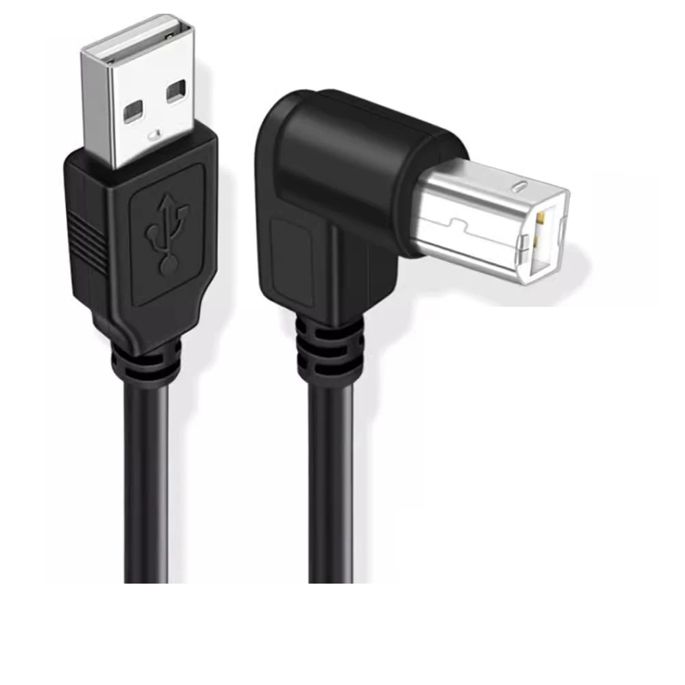 Type A Male to Type B Male 90 degree Up & Down & Left & Right Angled USB 2.0 Printer Scanner Cable 30cm 50cm 1m 150cm 1ft 5 feet