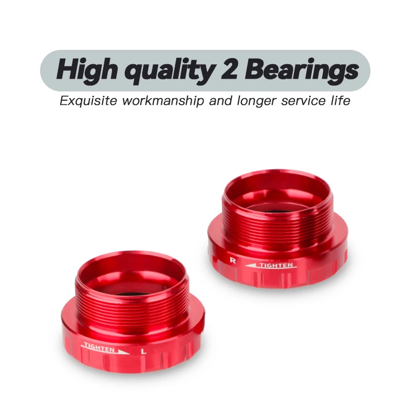 HASSNS Mtb Bottom Bracket Bicycle Hollowtech Central Movement Mountain Bike Central Hollowtech BB For Integrated Crankset