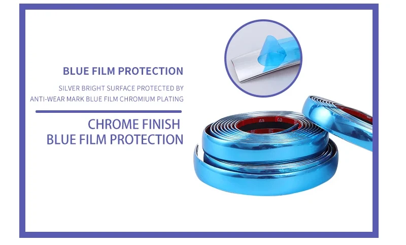 Car Body Strip Bumper Auto Door Protective Moulding Styling Trim Sticker Anti-Collision Tape Bumper Grill Chrome Moulding Trim