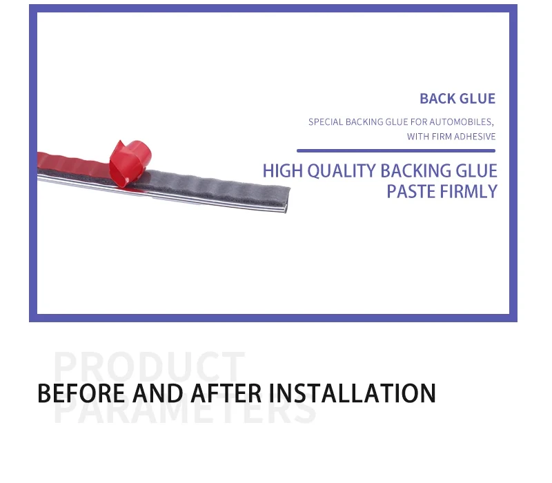 Car Body Strip Bumper Auto Door Protective Moulding Styling Trim Sticker Anti-Collision Tape Bumper Grill Chrome Moulding Trim