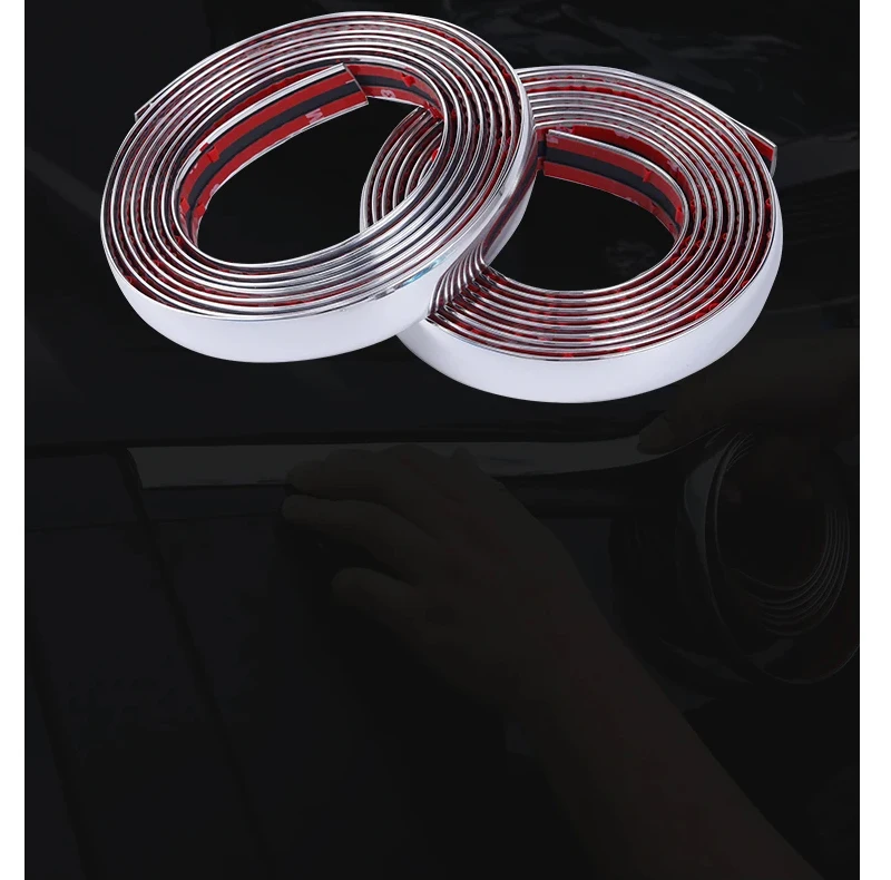 Car Body Strip Bumper Auto Door Protective Moulding Styling Trim Sticker Anti-Collision Tape Bumper Grill Chrome Moulding Trim