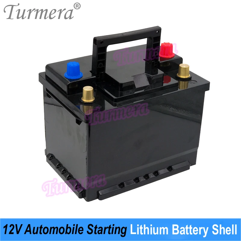Turmera 12V Automobile Starting Lithium Batteries Shell Car Battery Box for L2-400 Series AGM-60 H5-60 Replace 12V Lead-Acid Use