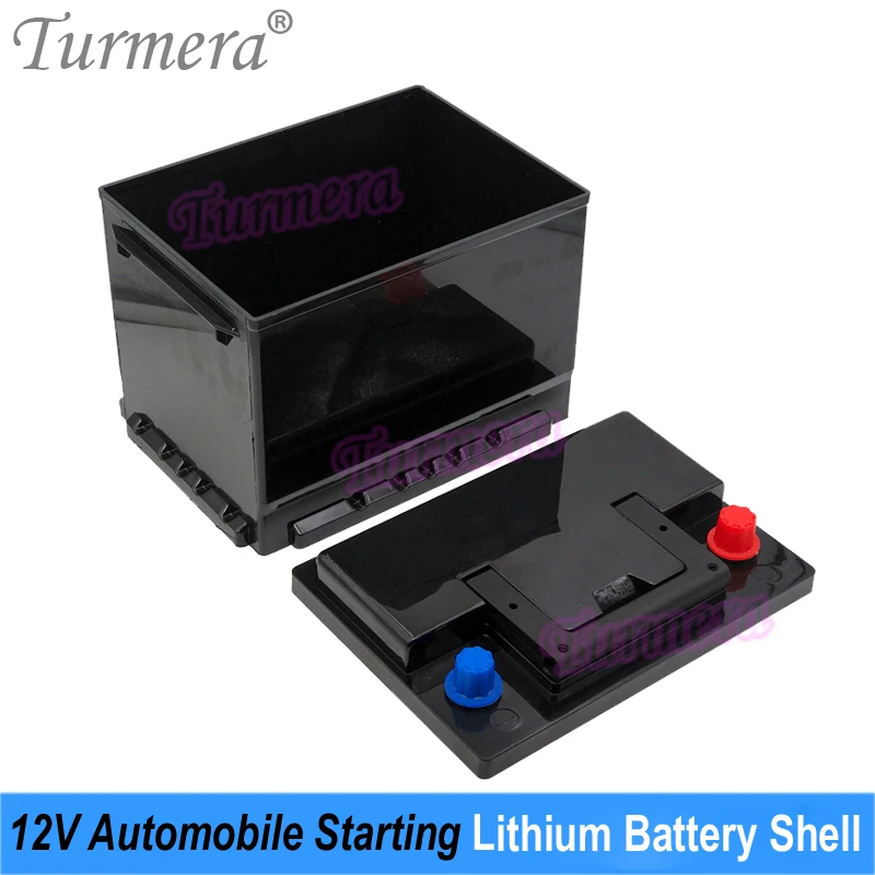 Turmera 12V Automobile Starting Lithium Batteries Shell Car Battery Box for L2-400 Series AGM-60 H5-60 Replace 12V Lead-Acid Use