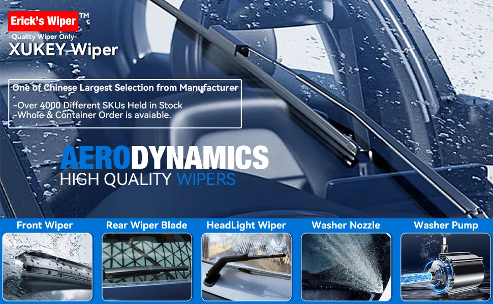 Universal Car Windscreen Wiper Blade U Hook Type 14"16"17"18"19"20"21"22"24"26" Windshield Rubber Hybrid Auto Wipers Accessories