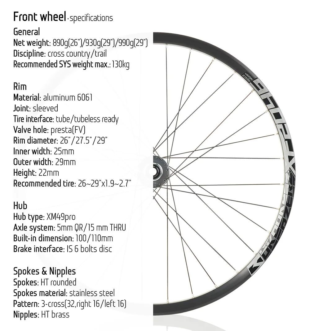 KOOZER XF2046 Mountain bike wheelset 26/27.5/29er inch MTB rim 4 Bearing Thru QR XM490PRO hub HG XD MS 8 9 10 11 12speed Wheels
