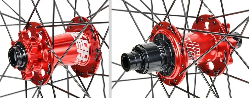 KOOZER XF2046 Mountain bike wheelset 26/27.5/29er inch MTB rim 4 Bearing Thru QR XM490PRO hub HG XD MS 8 9 10 11 12speed Wheels