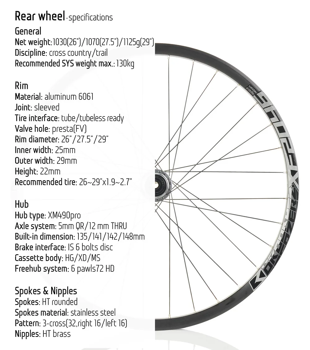 KOOZER XF2046 Mountain bike wheelset 26/27.5/29er inch MTB rim 4 Bearing Thru QR XM490PRO hub HG XD MS 8 9 10 11 12speed Wheels