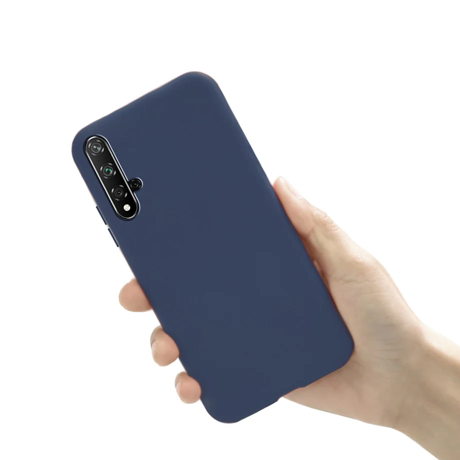 Case For Huawei Nova 5T Phone Case Shockproof Candy Color TPU Liquid Silicone Soft Back Cases Cover for Huawei Nova 5 T Nova5T