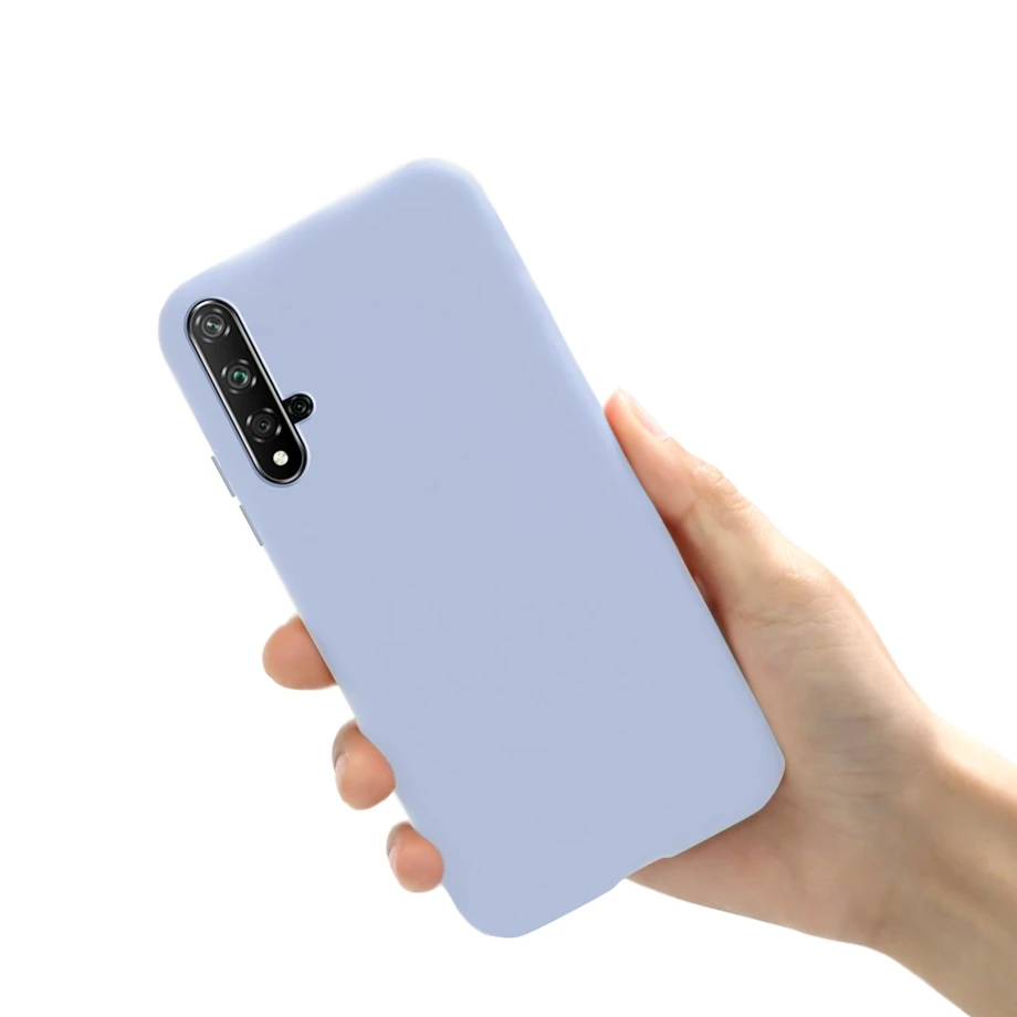 Case For Huawei Nova 5T Phone Case Shockproof Candy Color TPU Liquid Silicone Soft Back Cases Cover for Huawei Nova 5 T Nova5T