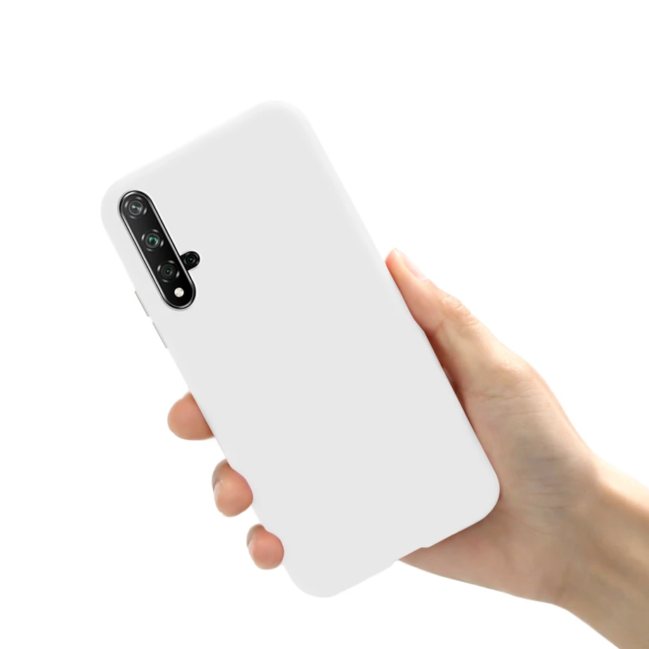 Case For Huawei Nova 5T Phone Case Shockproof Candy Color TPU Liquid Silicone Soft Back Cases Cover for Huawei Nova 5 T Nova5T
