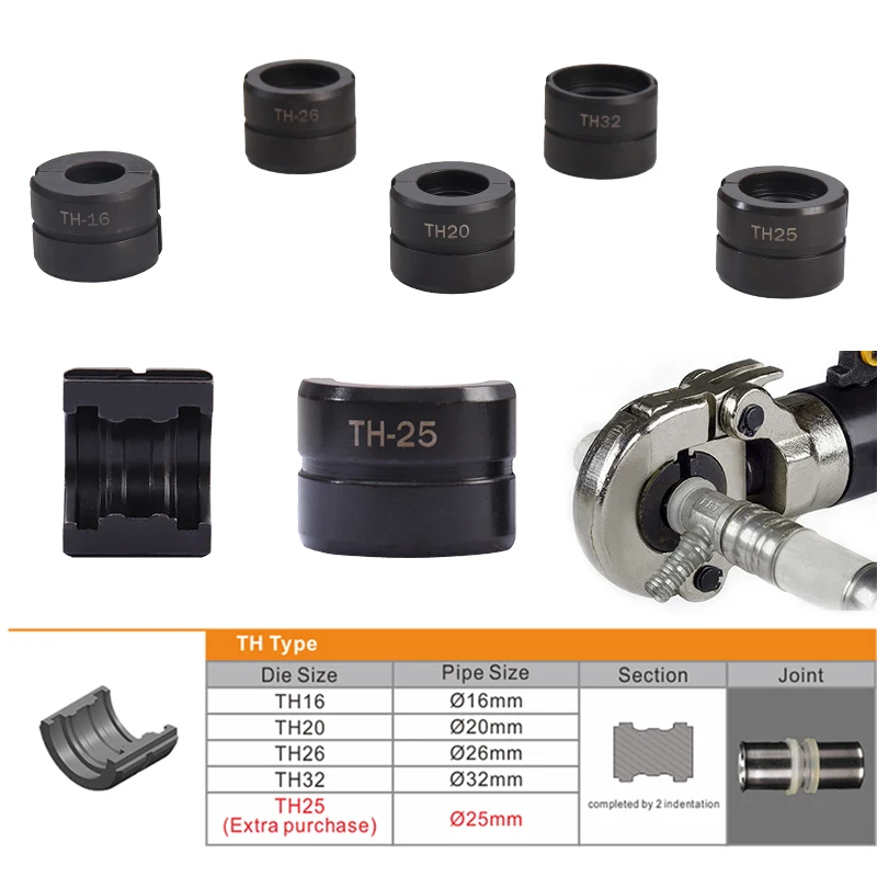 TH Mould 16, 20, 25,26, 32mm Pex Pipe Crimping Tool CW-1632 TH Die Pipe Crimping Tool Jaws CW-1632
