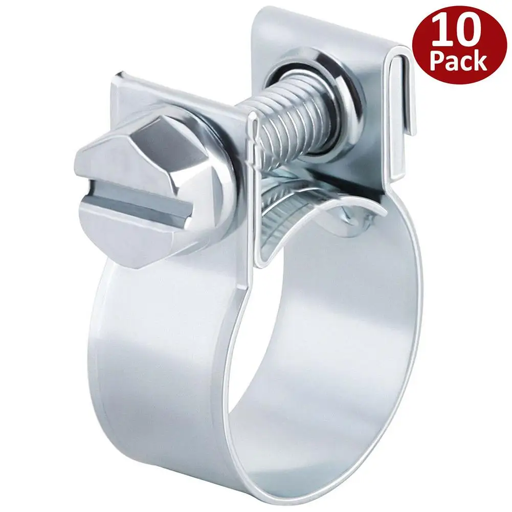 10Pcs Hose Fuel Hose Clip 7-9mm 9-11mm Carbon Steel Oil Water CPU Air Gas Pipe Fixing Tube Clamp Metal Fastener Hardware