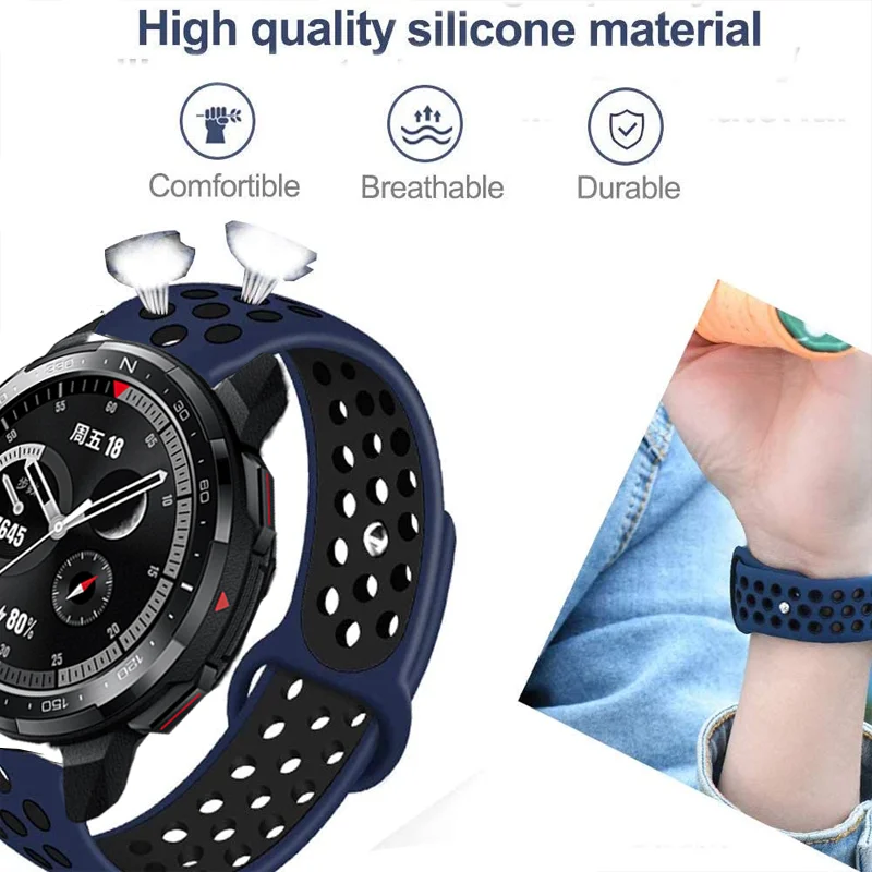 Silicone Strap For Honor Watch GS Pro Watchband Bracelet For Huawei Honor Watch GS Pro Wristband Replacement Smartwatch Correa