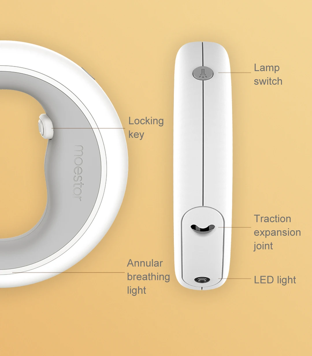 MOESTAR 2022 UFO Retractable Pet Leash 2 Plus 3.0m Flexible Dog Traction Rope with Rechargeable LED Light Ring Shape