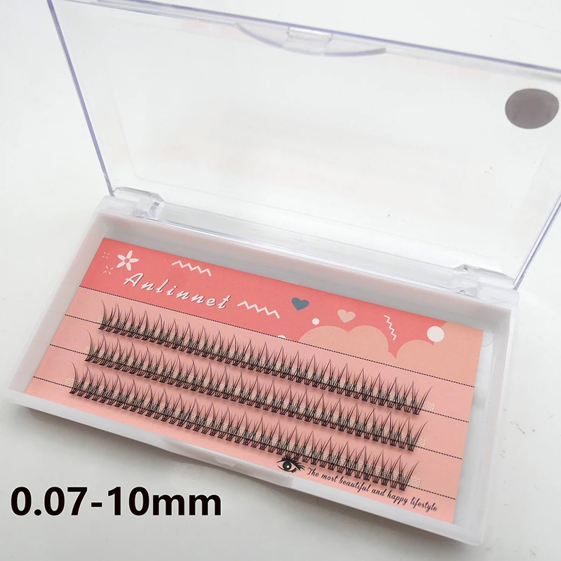 120 Clusters of 10D Fishtail Hairs Natural Eyelash Extension Personal Eyelashes A Type Fairy Eyelashes Thick Eyelashes Tool