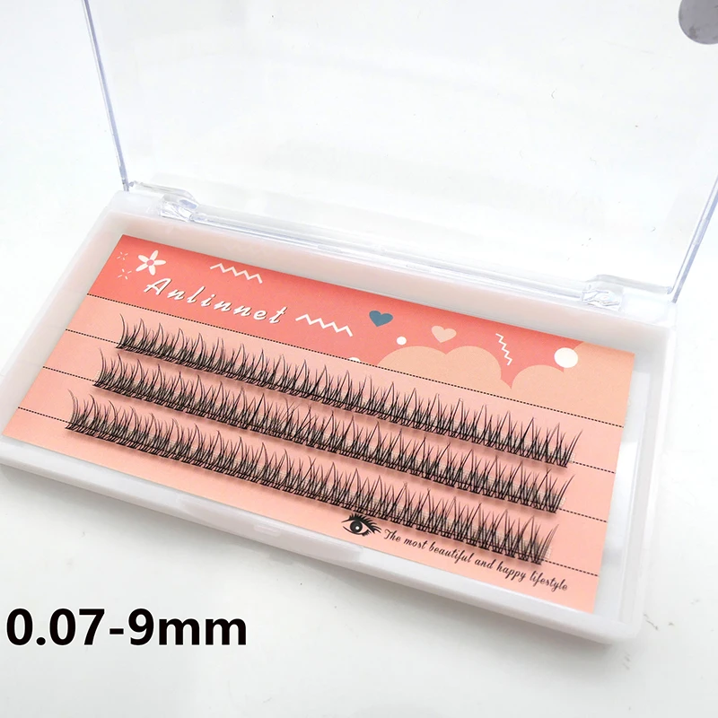 120 Clusters of 10D Fishtail Hairs Natural Eyelash Extension Personal Eyelashes A Type Fairy Eyelashes Thick Eyelashes Tool