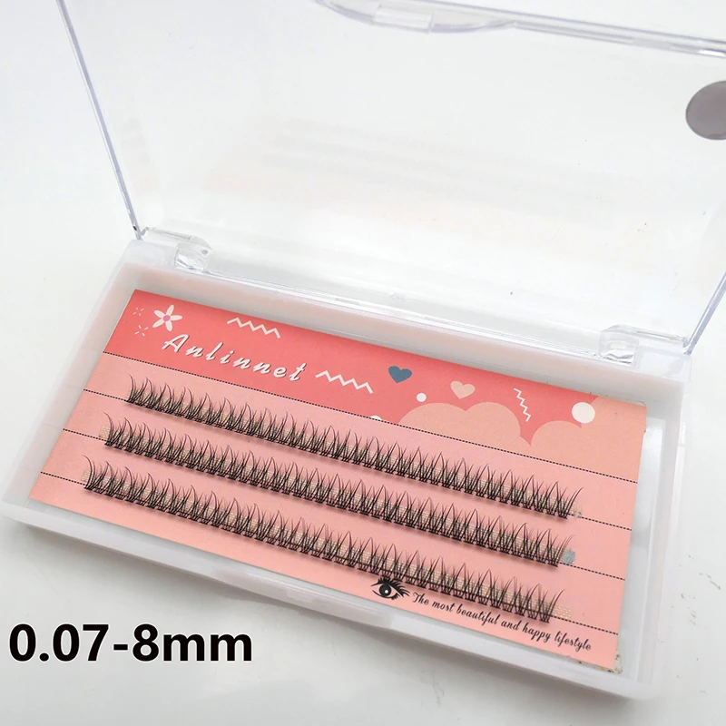 120 Clusters of 10D Fishtail Hairs Natural Eyelash Extension Personal Eyelashes A Type Fairy Eyelashes Thick Eyelashes Tool