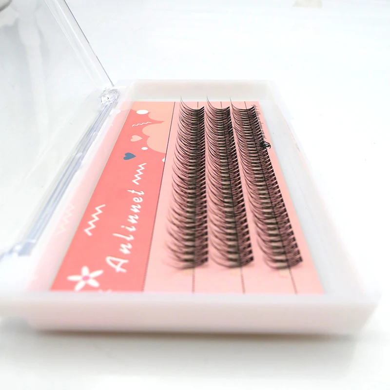120 Clusters of 10D Fishtail Hairs Natural Eyelash Extension Personal Eyelashes A Type Fairy Eyelashes Thick Eyelashes Tool
