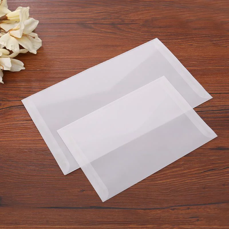 10pcs/lot Custom Transparent Envelope Translucent Paper Envelopes Set Letter Vintage Wedding Invitation Envelopes for Cards