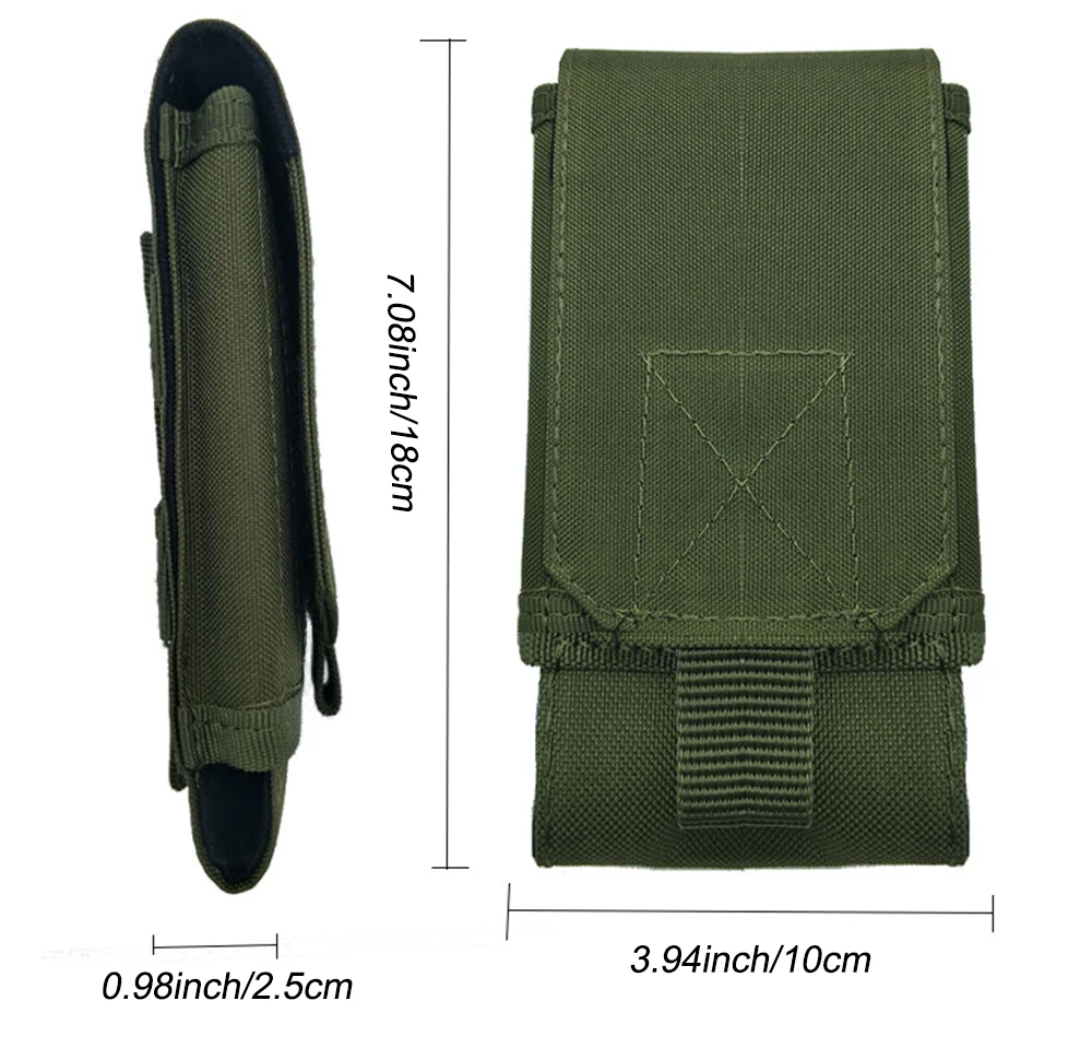 Outdoor 7inch Phone Bag Tactical Phone Holder Sport Waist Belt Case Waterproof Nylon EDC Sport Hunting Camo Bags in Backpack