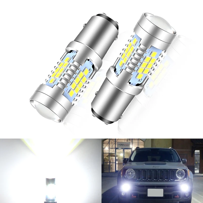 2pcs LED Daytime Running Light DRL Bulb Lamp Canbus No Error P21/5W 1157 BAY15D For Peugeot 408 308 3008 RCZ
