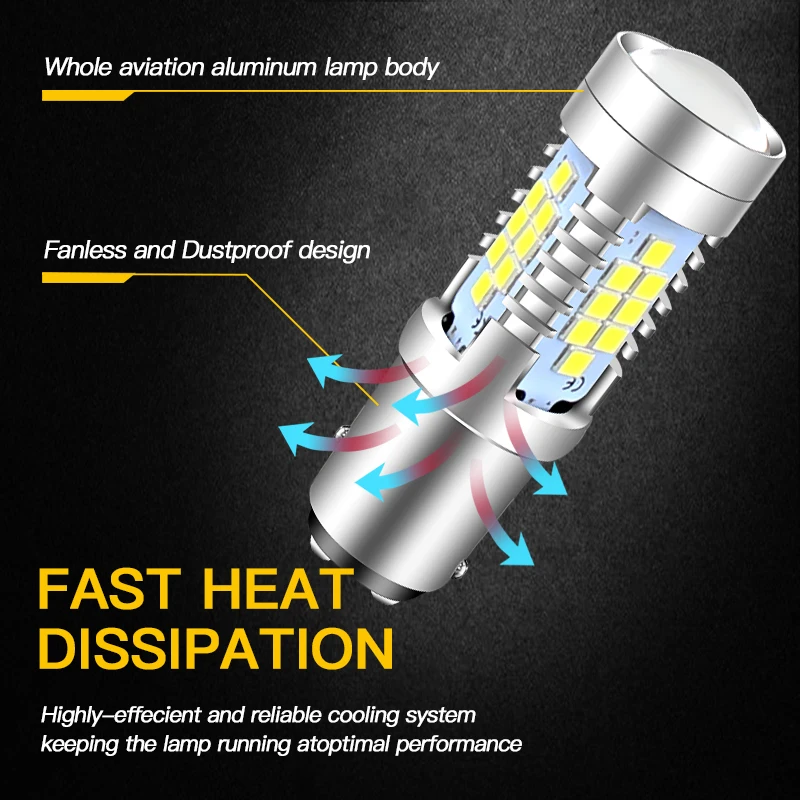 2pcs LED Daytime Running Light DRL Bulb Lamp Canbus No Error P21/5W 1157 BAY15D For Peugeot 408 308 3008 RCZ