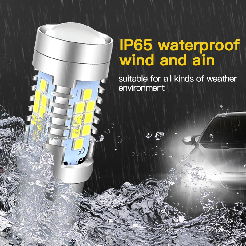 2pcs LED Daytime Running Light DRL Bulb Lamp Canbus No Error P21/5W 1157 BAY15D For Peugeot 408 308 3008 RCZ