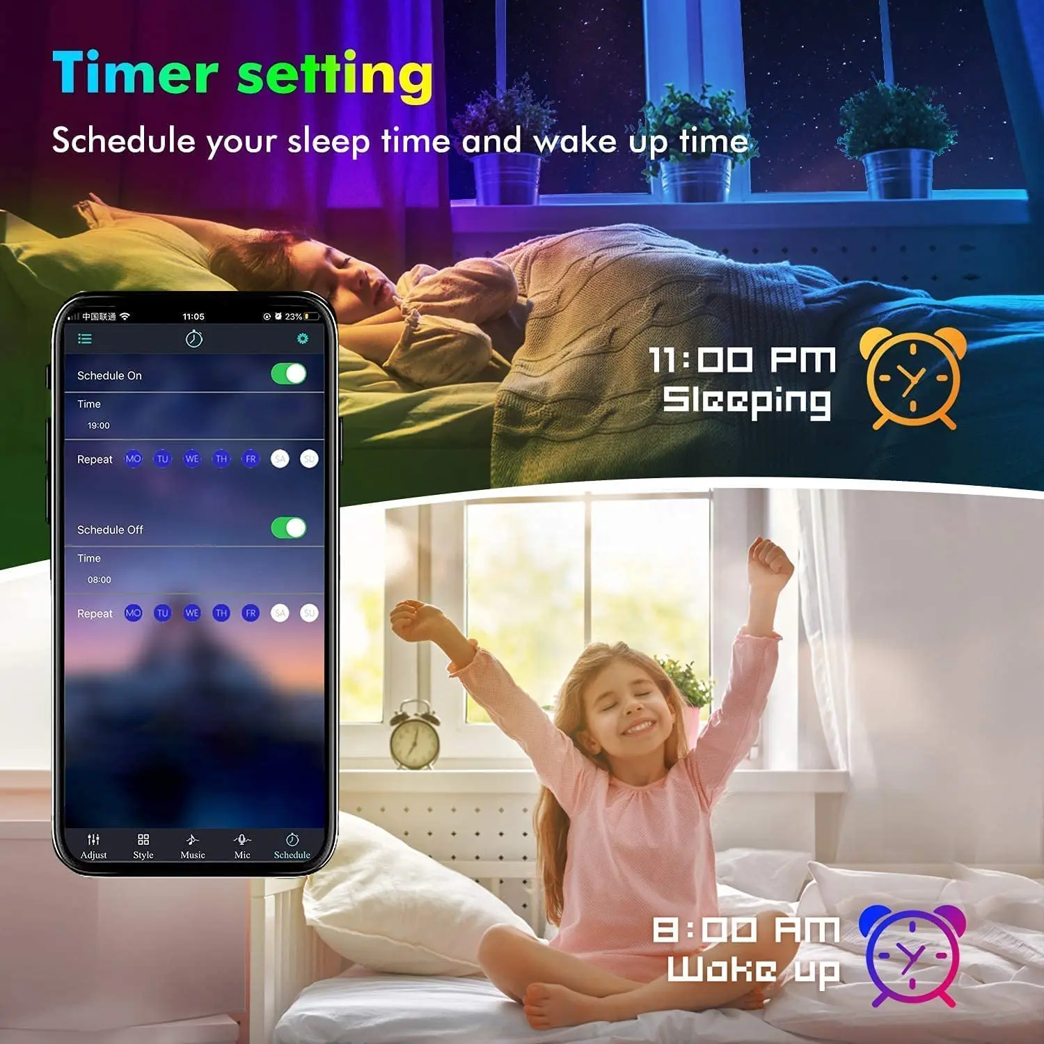 RGB Led Strip Light Bluetooth App 5V USB Led Tape Flexible Ribbon Diode Tape for TV Backlight Gaming Room Decoration