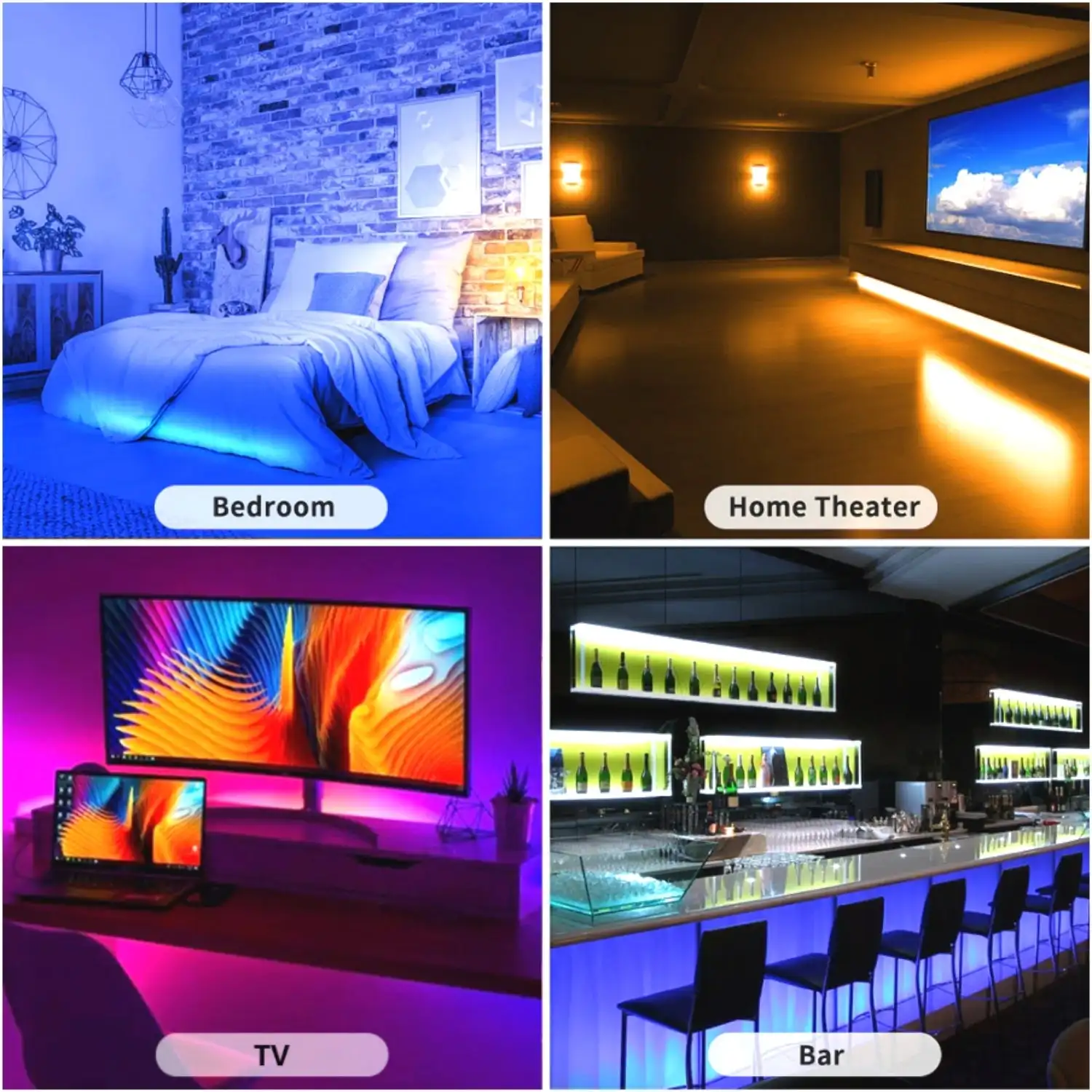 RGB Led Strip Light Bluetooth App 5V USB Led Tape Flexible Ribbon Diode Tape for TV Backlight Gaming Room Decoration