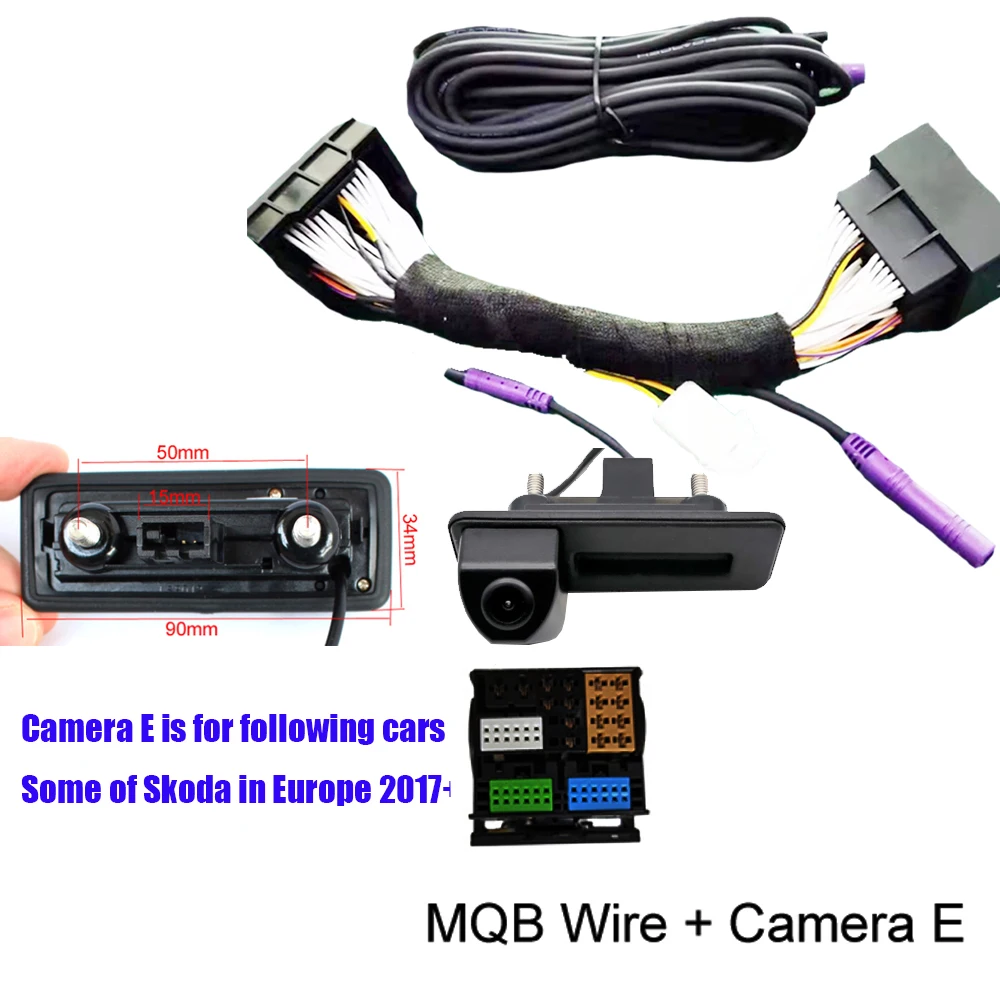 Car CanBus Reversing Parking Rear View Camera for Skoda Octavia Volkswagen Tiguan 187B 280 MQB PQ Audi A5 Q5 Dynamic Trajectory