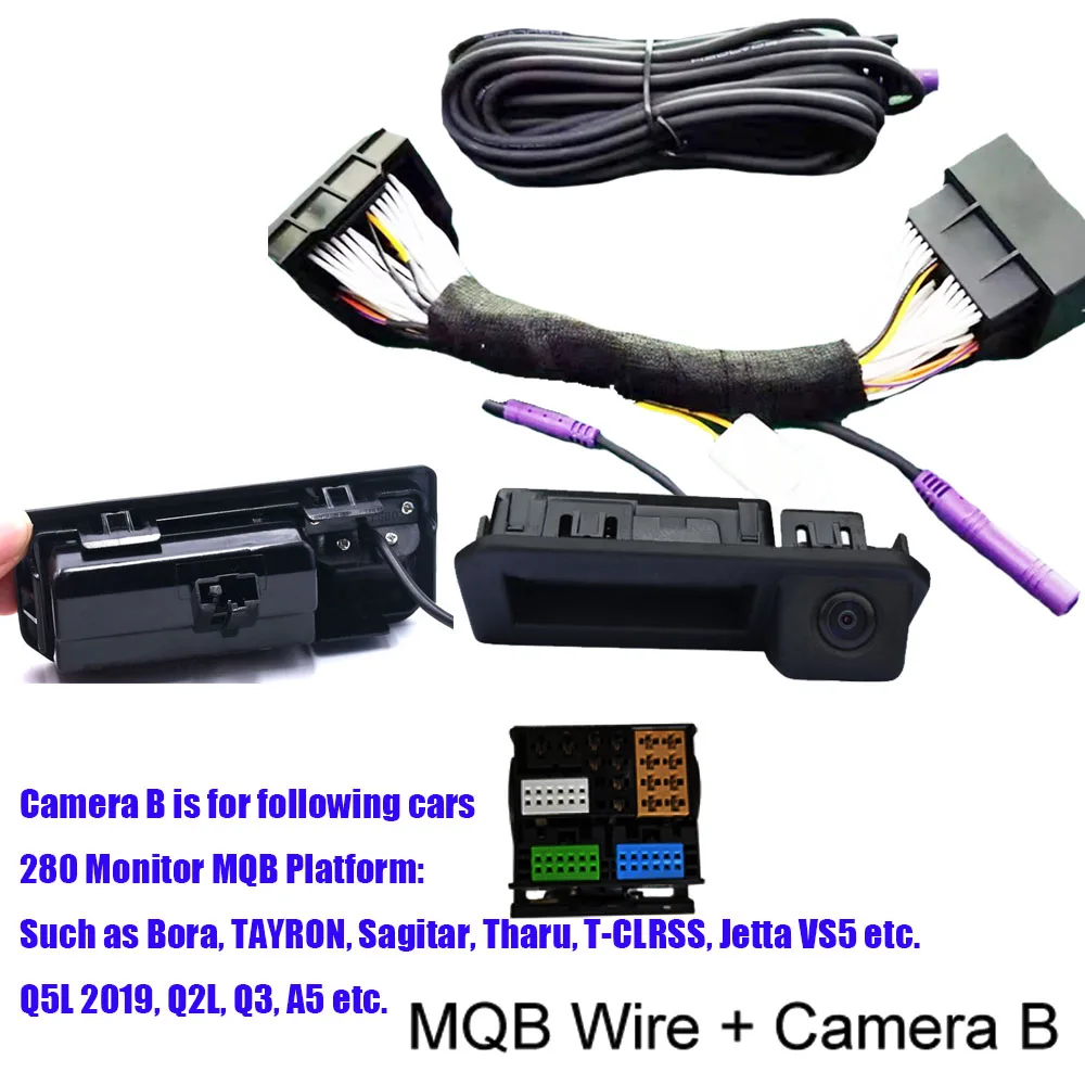 Car CanBus Reversing Parking Rear View Camera for Skoda Octavia Volkswagen Tiguan 187B 280 MQB PQ Audi A5 Q5 Dynamic Trajectory