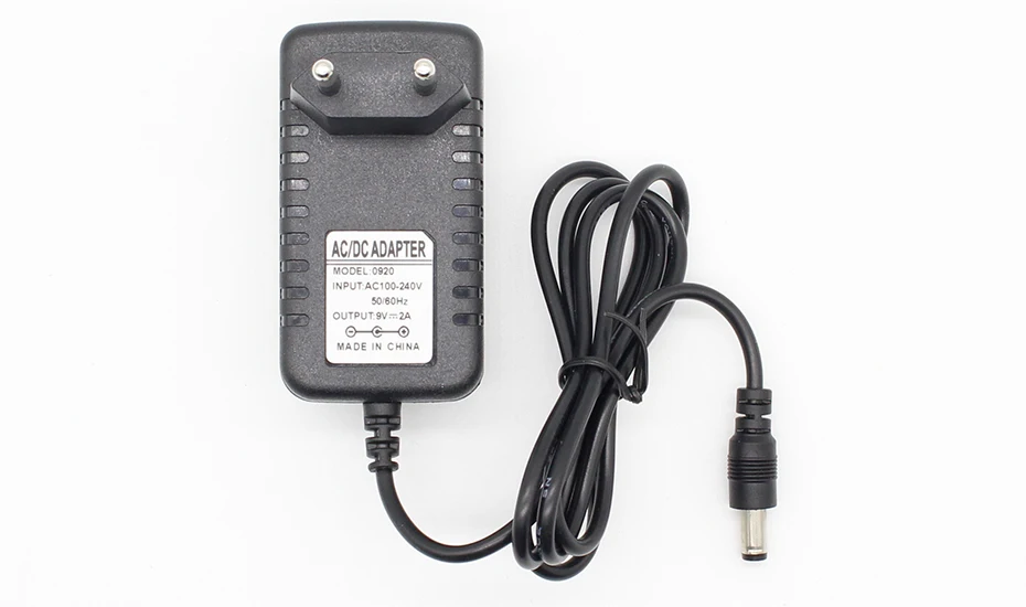 1PCS High Quality AC/DC 9V 2A Switching Power Supply Adapter Reverse Polarity Negative Outside EU Plug 5.5mm X 2.1mm-2.5mm