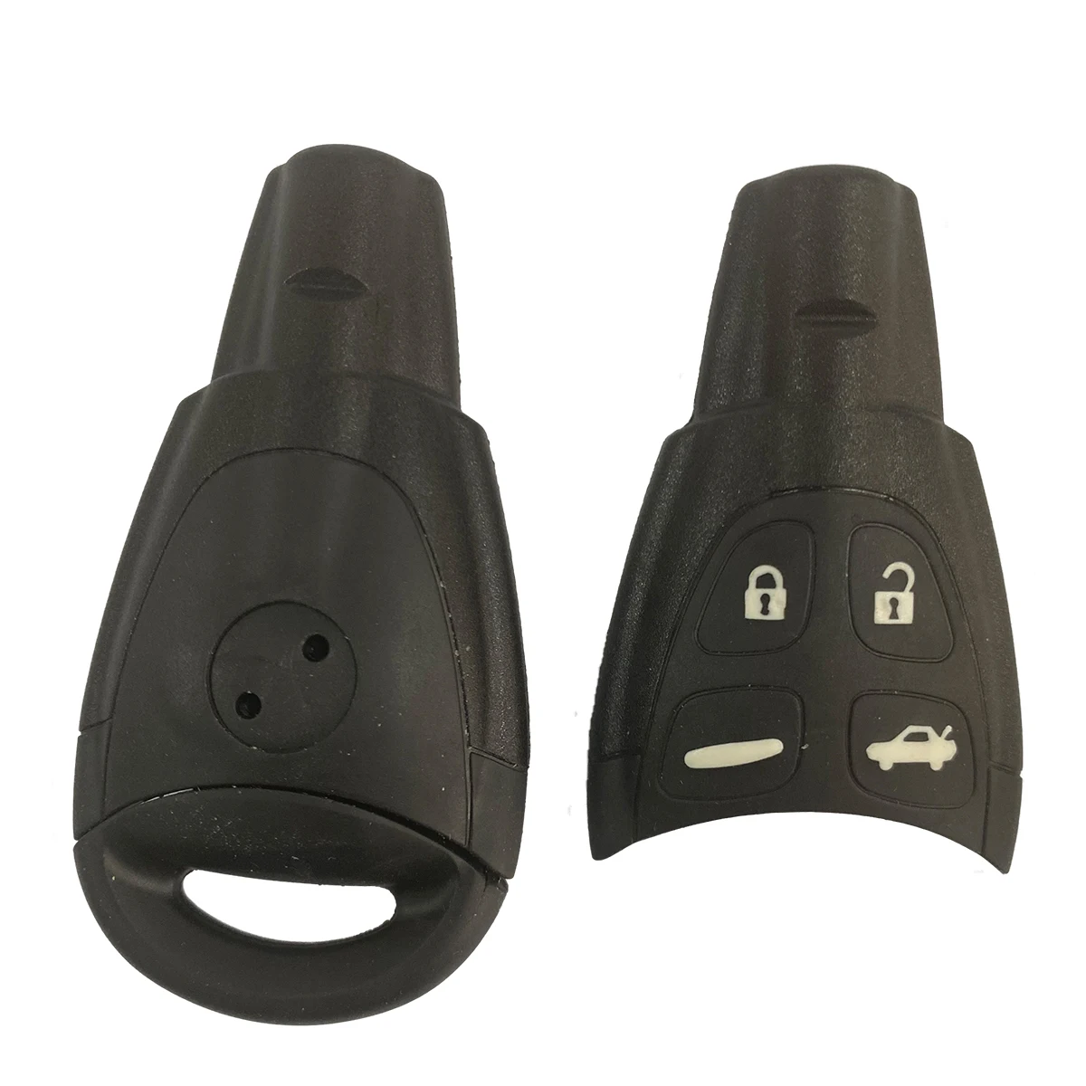 BEST KEY Remote Car Key Shell Case For Saab 9-3 93 2003-2007 Replacement Keyless Fob Case 4 Buttons Uncut Blade Smart Card