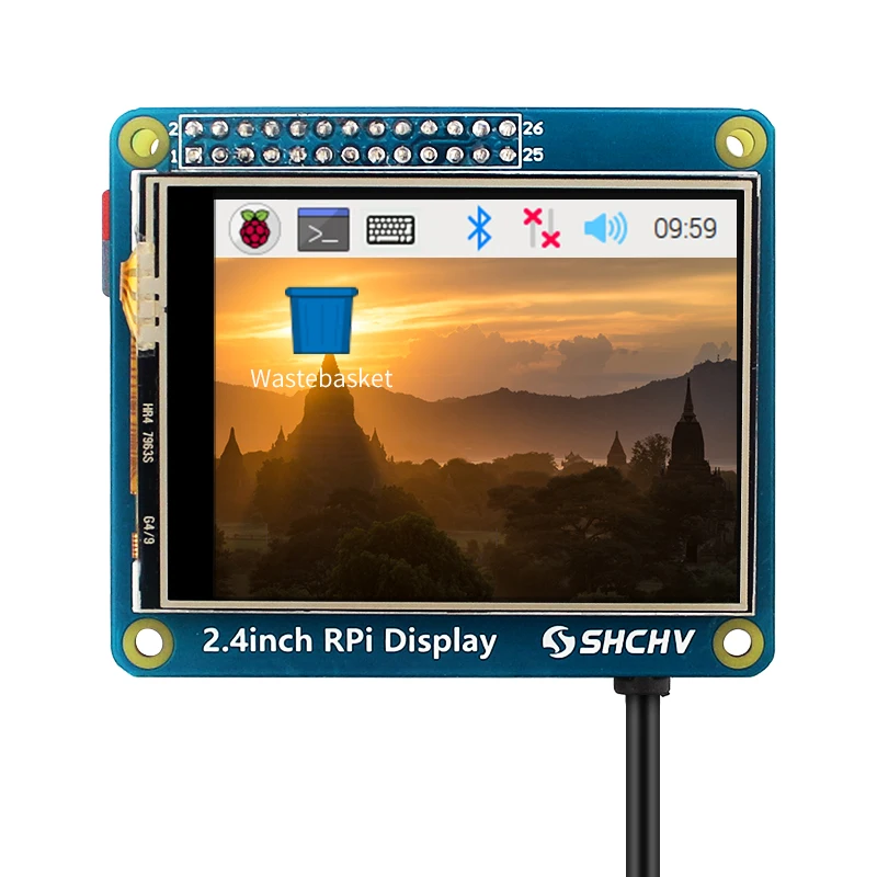 2.4 Inch Raspberry Pi Touch Screen SPI Interface TFT LCD 320×240 Pixel Display LED Backlight for Raspberry Pi 4B 3B+ Zero 2 W