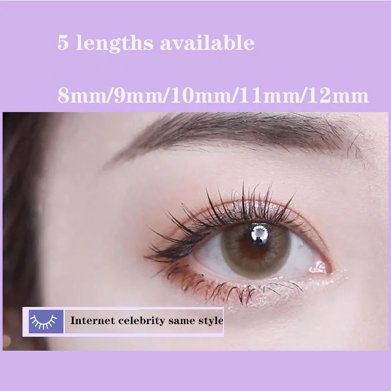 Anlinnet Professional Makeup 60 Clusters Personal Cluster Eyelash Single Tuft of M Sandwich Eyelash Grafting False Eyelashes