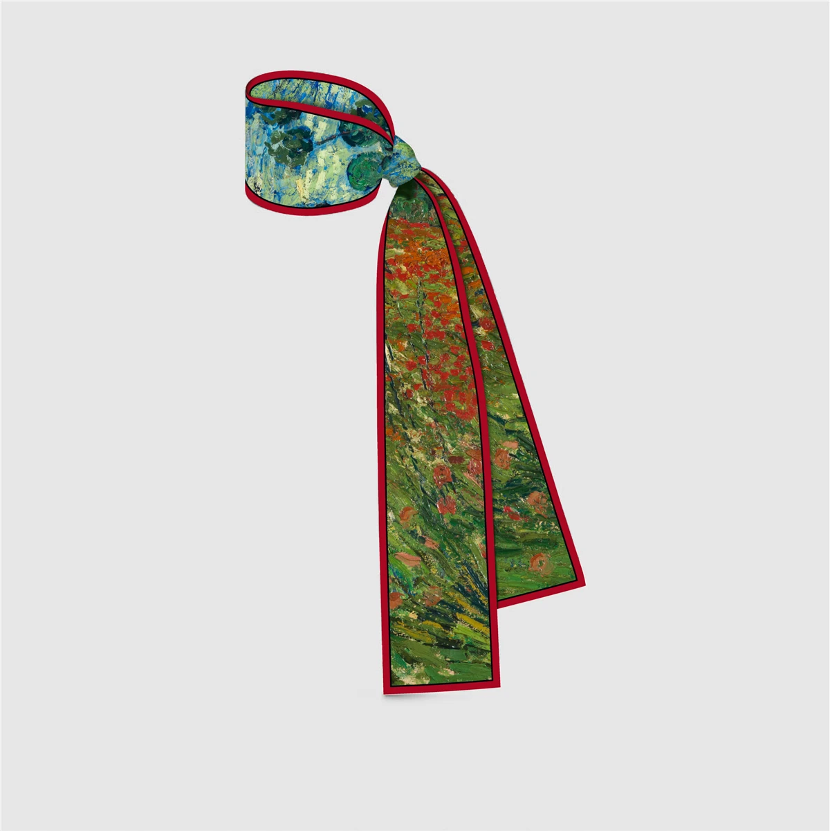 Van Gogh Oil Painting Scarf New Scarf Women Bag Hair Skinny Silk Scarves Designgn Foulard Neckerchief Headband For Ladies