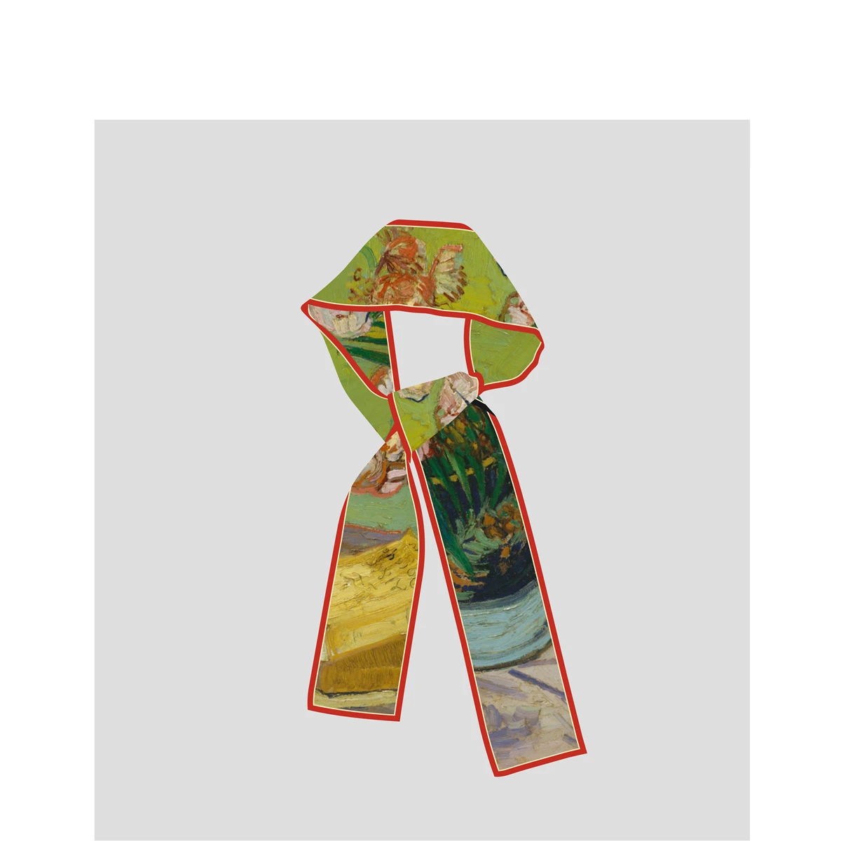 Van Gogh Oil Painting Scarf New Scarf Women Bag Hair Skinny Silk Scarves Designgn Foulard Neckerchief Headband For Ladies