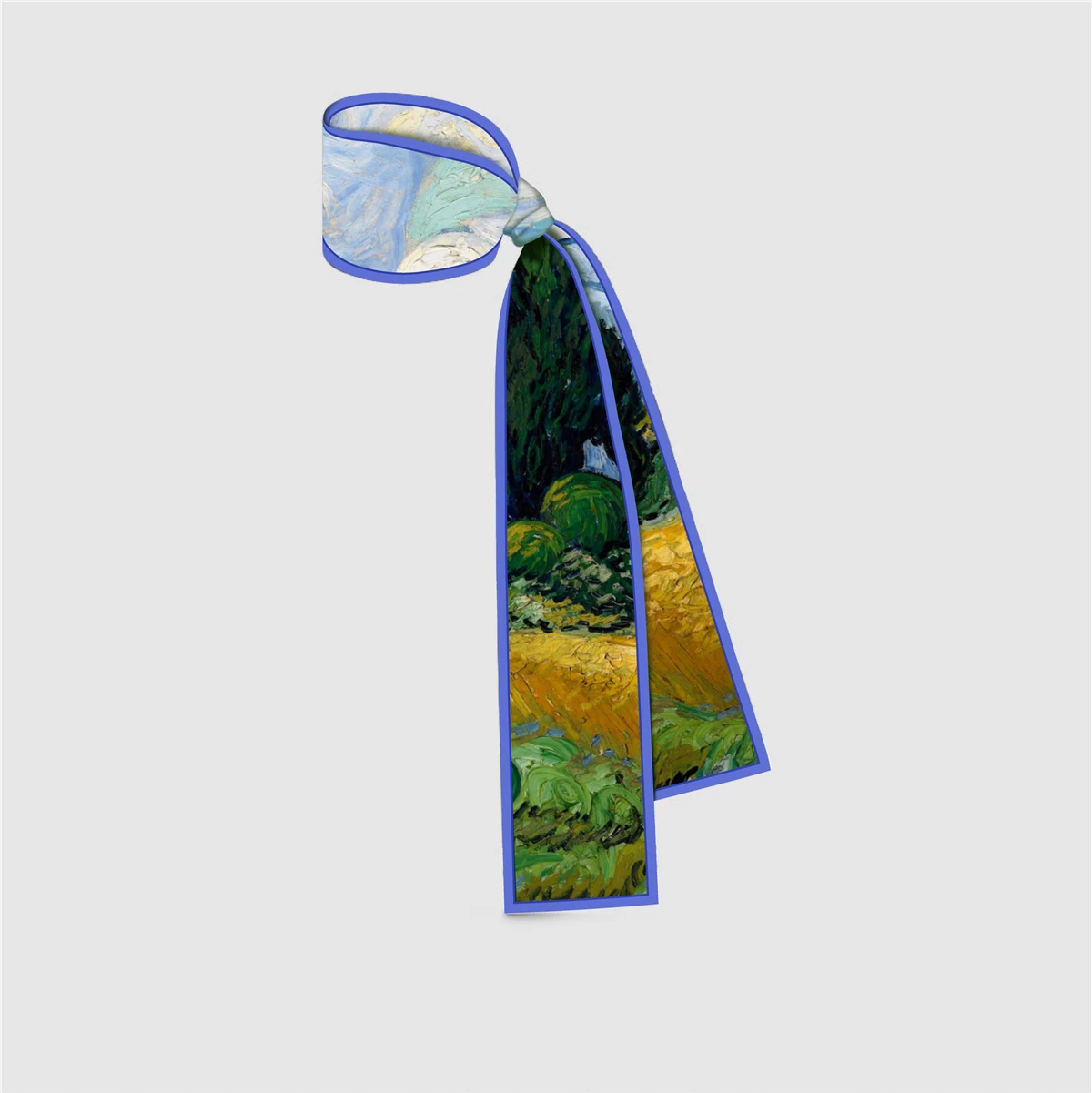 Van Gogh Oil Painting Scarf New Scarf Women Bag Hair Skinny Silk Scarves Designgn Foulard Neckerchief Headband For Ladies