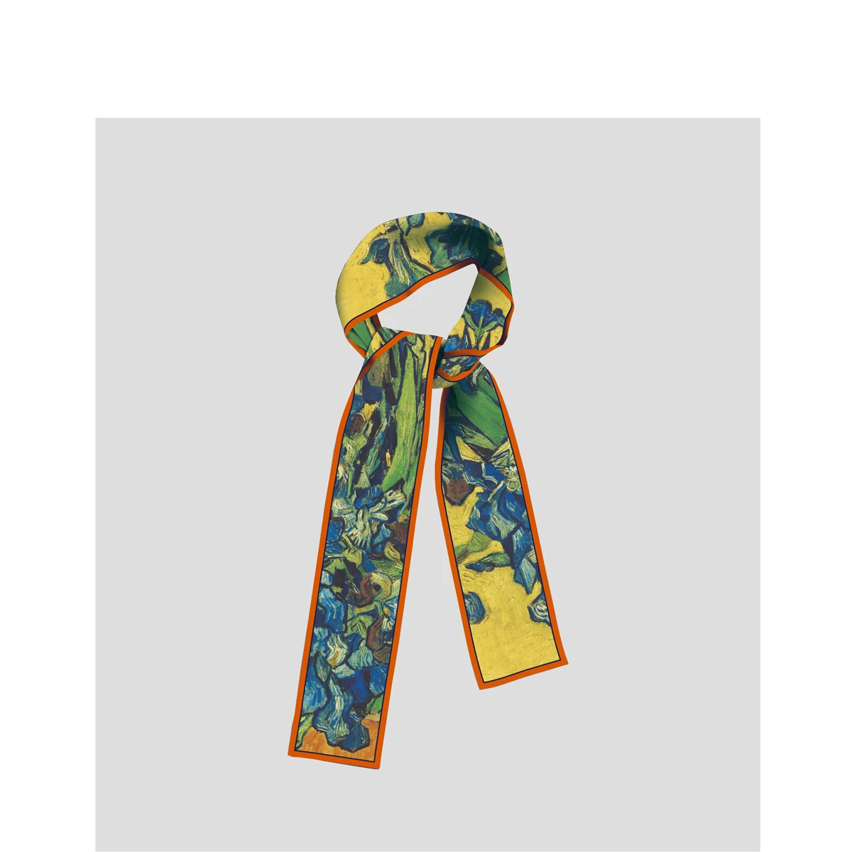 Van Gogh Oil Painting Scarf New Scarf Women Bag Hair Skinny Silk Scarves Designgn Foulard Neckerchief Headband For Ladies
