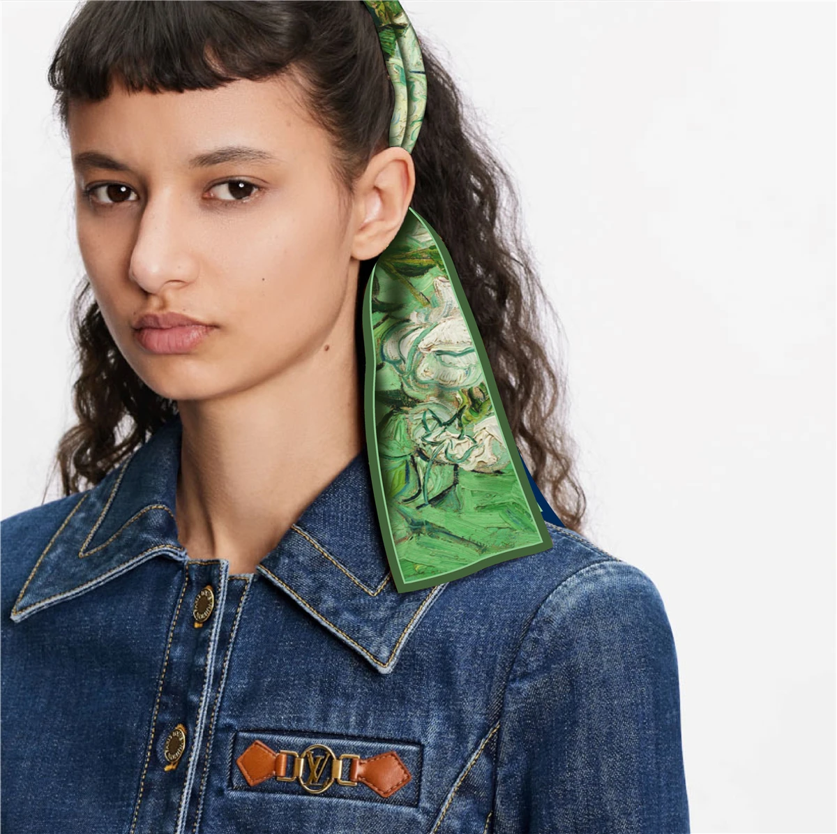 Van Gogh Oil Painting Scarf New Scarf Women Bag Hair Skinny Silk Scarves Designgn Foulard Neckerchief Headband For Ladies