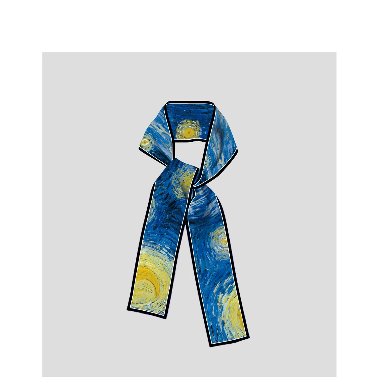 Van Gogh Oil Painting Scarf New Scarf Women Bag Hair Skinny Silk Scarves Designgn Foulard Neckerchief Headband For Ladies