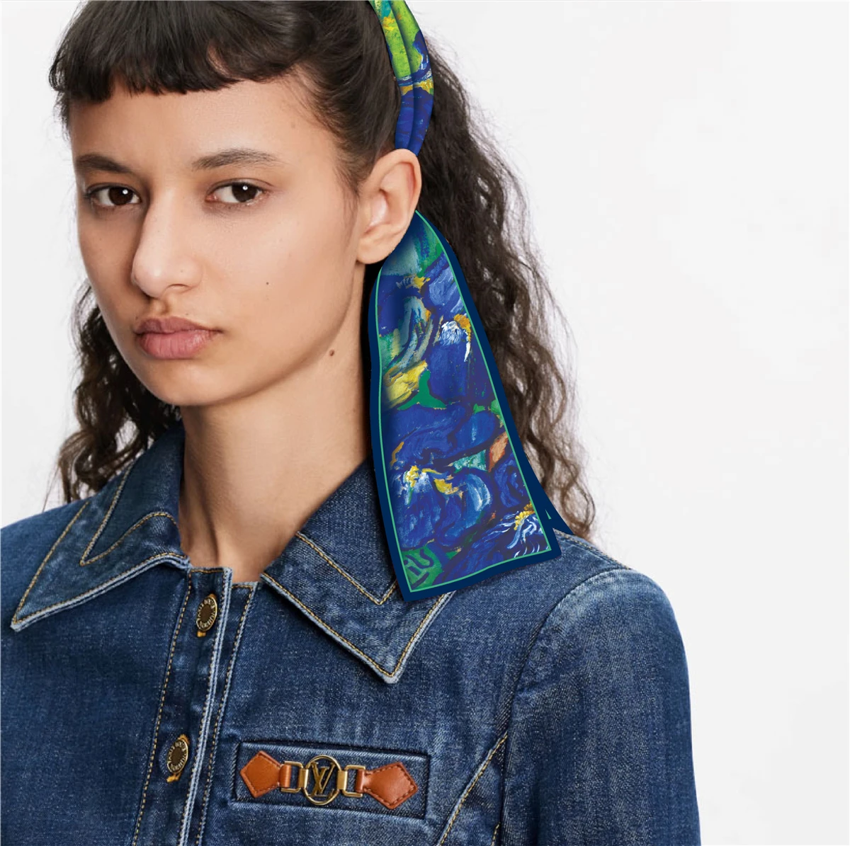 Van Gogh Oil Painting Scarf New Scarf Women Bag Hair Skinny Silk Scarves Designgn Foulard Neckerchief Headband For Ladies